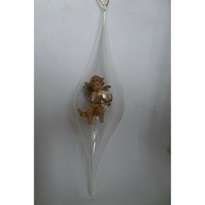 Fontanini Christmas Ornament Angel 9" Long Glass